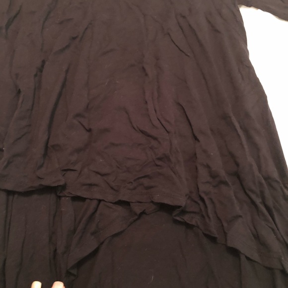 Black tunic top and stripped pencil skirt - Picture 6 of 7